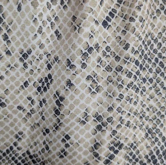 Evereve Allison Joy Cora Womens Midi Dress Snake Print Sleeveless sz L Wedding - Picture 13 of 13